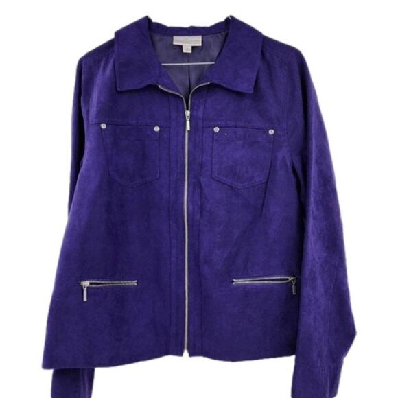 Studio Works Jackets & Blazers - Studio Works Purple Zip Up Jacket - Women's Size 10P